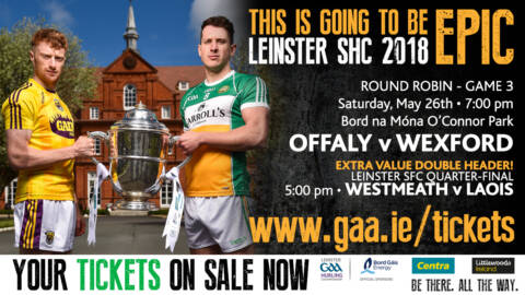 Ticket Details for Offaly v Wexford Saturday 26th May