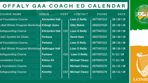 Coaching and Games Coach Education Calendar
